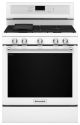 KitchenAid - 5.8 Cu. Ft. Self-Cleaning Freestanding Gas True Convection Range w/ Even-Heat - White