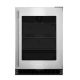 KitchenAid - 5.2 Cu. Ft. Undercounter Refrigerator - Black Cabinet/Stainless Steel Doors