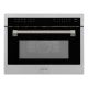 ZLINE - Autograph 24 in. 1.6 cu ft. Built-in Convection Microwave Oven and Polished Nickel Helix Handle - Stainless Steel