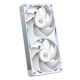 NZXT - NZXT-F240X Performance Fan - 240mm Single-Frame Case Fan w/ 2 x 120mm PWM RGB Computer Case Fans with LCP Frame & Blades - White