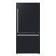Forno Appliances - Milano Espresso 17.2 Cu. Ft. Bottom Freezer Refrigerator with Right Swing Door, Antique Brass Handles - Black
