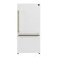 Forno Appliances - Milano Espresso 17.2 Cu. Ft. Bottom Freezer Refrigerator with Right Swing Door, Antique Brass Handles - White