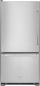 KitchenAid - 22.1 Cu. Ft. Bottom-Freezer Refrigerator - Stainless Steel KRBL102ESS