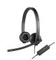 Logitech - H570e Stereo Wired Over-ear Headset - Black