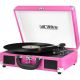 Victrola Journey Bluetooth Suitcase Record Player with 3-speed Turntable - Pink