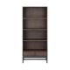 Simpli Home - Banting Modern Industrial Metal & Solid Rubberwood 3-Shelf 2-Drawer Bookcase - Walnut Brown