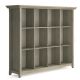 Simpli Home - Acadian Rustic Wood 12-Shelf Bookcase - Distressed Gray