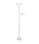 Elegant Designs - 2 Light Mother Daughter Floor Lamp - White Marble Glass