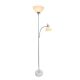 Simple Designs - Floor Lamp with Reading Light - Silver