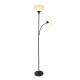 Simple Designs - Floor Lamp with Reading Light - Black