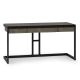 Simpli Home - Erina SOLID ACACIA WOOD Modern Industrial 60 inch Wide Writing Office Desk - Farmhouse Grey