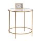 Sauder - International Lux Round Side Table - Gold/Clear