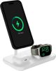 Best Buy essentials™ - 3-in-1 7.5W Magnetic Wireless Charger with Apple Watch Charger Holder for iPhone + Apple Watch + AirPods - White