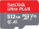SanDisk - Ultra PLUS 512GB microSDXC UHS-I Memory Card