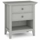 Simpli Home - Amherst Bedside Table - Fog Grey