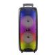 QFX - Portable Bluetooth Rechargeable Speaker with LMS Liquid Motion Lights - Black
