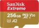 SanDisk - Extreme 256GB microSDXC UHS-I Memory Card for Gaming
