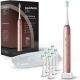 AquaSonic - Elite - Wireless Rechargeable Electric Toothbrush with Travel Case, 5 Modes, 8 Brush Heads - Rose Gold