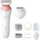 Philips Lady Electric Shaver Series 6000, Cordless with 7 Accessories - White
