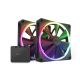 NZXT - F140 RGB 140mm Computer Case Fan with RGB Controller and Fluid Dynamic Bearings (2-pack) - Black