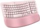 Logitech - Wave Keys Ergonomic Wireless Keyboard for Windows/Mac with Integrated Palm-rest - Rose