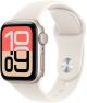 Apple Watch SE 3 (GPS) 40mm Starlight Aluminum Case with Starlight Sport Band - M/L - Starlight - (2025)