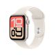 Apple Watch SE 3 (GPS+Cellular) 44mm Aluminum Case with Starlight Sport Band - S/M - Starlight - (2025)