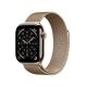 Apple Watch Series 11 (GPS+Cellular) 42mm Titanium Case with Gold Milanese Loop - Gold - (2025)