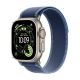 Apple Watch Ultra 3 (GPS+Cellular) 49mm Titanium Case with Blue/Bright Blue Trail Loop - S/M - Natural - (2025)