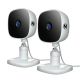 Night Owl - 2 Camera Indoor AC Powered Plug-In Wireless 1080p Security Cameras with 2-Way Audio - White