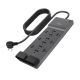 Belkin - Surge Protector for Home/Office with 12 AC outlets, 8-foot cord, 3940 joules of surge protection, and a $300,000 CEW - Black