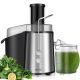 Costway - Electric Juicer Wide Mouth Fruit & Vegetable Centrifugal Juice Extractor 2 Speed - Black/Silver