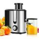 Costway - Juicer Machine Juicer Extractor Dual Speed w/ 2.5'' Feed Chute - Silver/Black