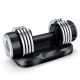 Costway - 5-in-1 25Lbs Weight Adjustable Dumbbell W/Anti-Slip Fast Adjust Turning Handle - Black