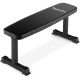 Costway - 660LBS Heavy Duty Flat Weight Bench for Multipurpose Full Body Strength Training - Black