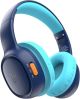 Tronsmart - Wireless Headphones with 74/85/93dB Safe Volume, Bluetooth 5.3, 45H Playtime, 3.5mm Jack, Over-Ear Headsets for School - Navy Blue