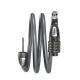 HiBoy - Bike Lock, 3.3 Feet Bike Cable Locks - Black - Silver