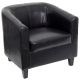 Alamont Home - Katie Transitional Leather/Faux Leather Reception Chair - Black
