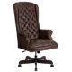 Alamont Home - Turner Traditional Leather/Faux Leather Executive Swivel Office Chair - Brown