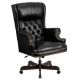 Alamont Home - Ainslie Traditional Leather/Faux Leather Executive Swivel Office Chair - Black