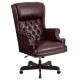 Alamont Home - Ainslie Traditional Leather/Faux Leather Executive Swivel Office Chair - Burgundy