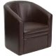 Alamont Home - Lauren Transitional Leather/Faux Leather Reception Chair - Brown