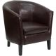 Alamont Home - Lauren Transitional Leather/Faux Leather Reception Chair - Brown