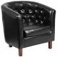 Alamont Home - Hercules Cranford Series Traditional Leather/Faux Leather Reception Chair - Black