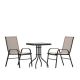 Alamont Home - Brazos Outdoor Square Contemporary 3 Piece Patio Set - Brown