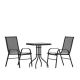 Alamont Home - Brazos Outdoor Square Contemporary 3 Piece Patio Set - Black
