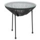 Alamont Home - Valencia Round Contemporary Glass Rattan Table - Black ALA-UMI1-244789