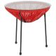 Alamont Home - Valencia Round Contemporary Glass Rattan Table - Red ALA-UMI1-244792