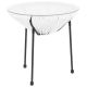 Alamont Home - Valencia Round Contemporary Glass Rattan Table - White ALA-UMI1-244790