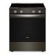 Whirlpool - Cu. Ft. Slide In Single Electric Range with Air Cooking Technology - Black Stainless Steel